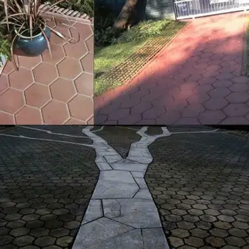 

Path Maker Concrete Molds DIY Cement Mold Concrete Cement Stone Walk Paving Paver Reusable Concrete Brick Mold Garden Decoration