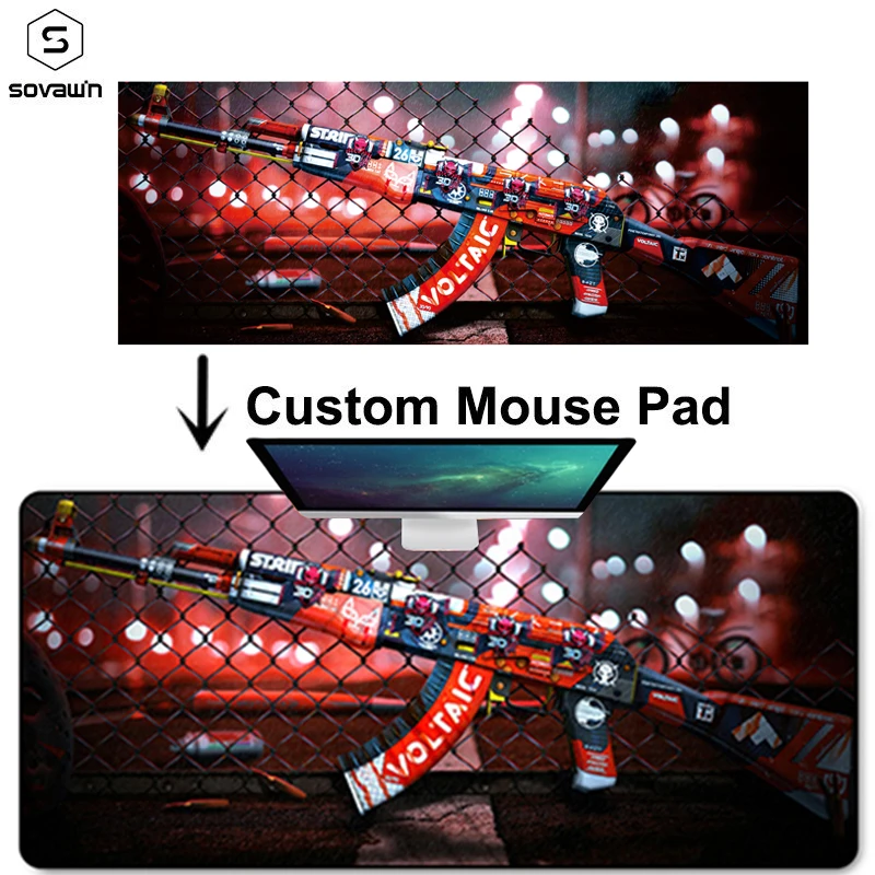 Sovawin Custom Mouse Pad 90x40cm DIY Mousepad Gamer Large XL Keyboard Mouse Mat Rubber Non-slip Loc