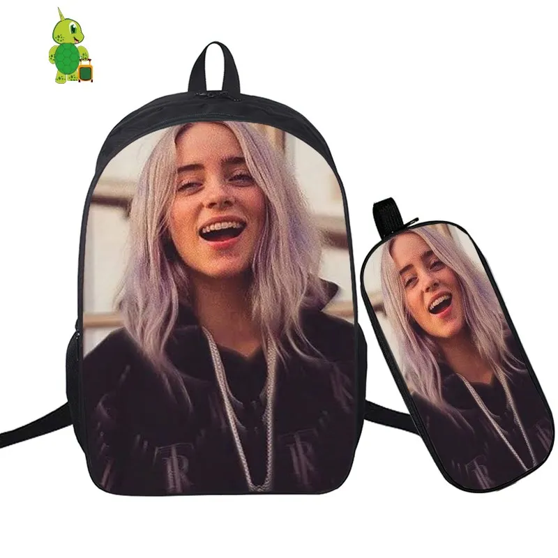 29 В стиле «хип-хоп» Billie Eilish 2 шт./компл. рюкзак школьные сумки для подростков мальчиков и девочек студенты рюкзак для ноутбука Карандаш Чехол дорожные сумки - Цвет: 29