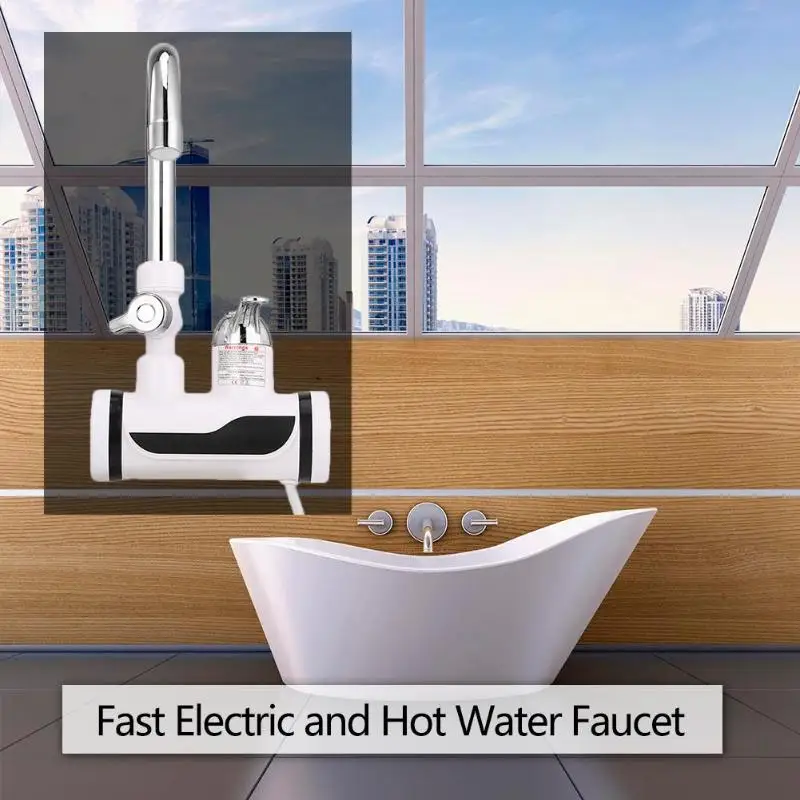 Kitchen Electric Instant Heating Hot Water Tap Instantaneous Heater Faucet
