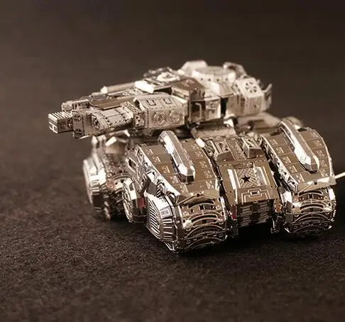 3D металлический каркас Сборная модель Terran Siege Танк стальной цвет