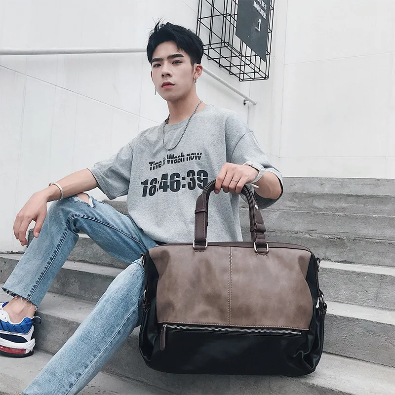 

Men's Handbags Fashionable Retro Slant Bag Travel Single Shoulder Bag on Both Sides