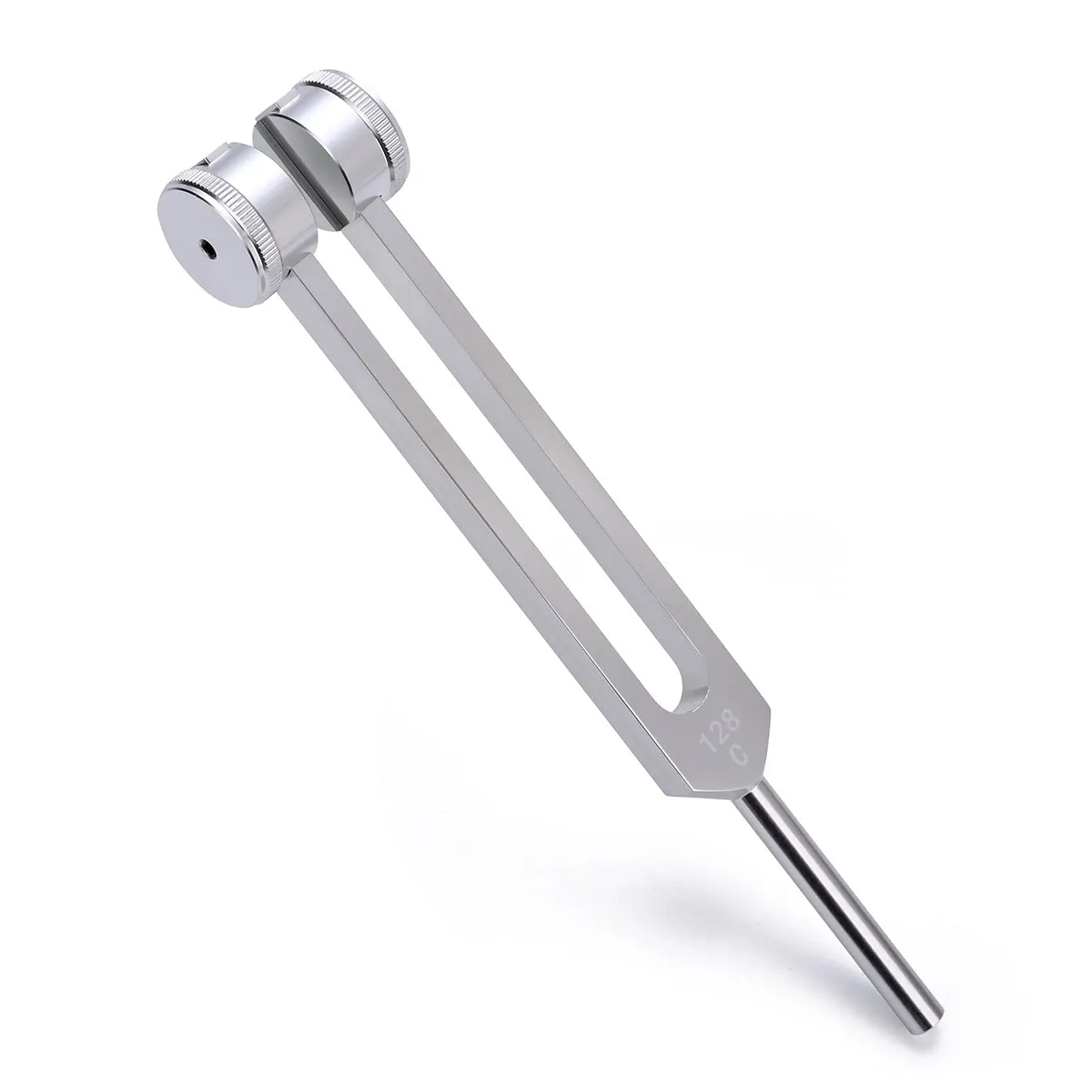 128HZ Aluminum Medical Tuning Fork Chakra Hammer Ball Diagnostic Internal Nervous System Testing Tuning Fork Health Care
