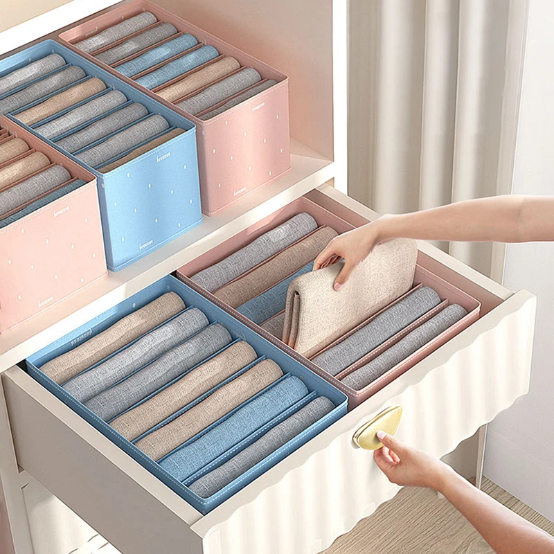 Clothes Storage Box Wardrobe Closet Jeans Compartment Boxes Socks
