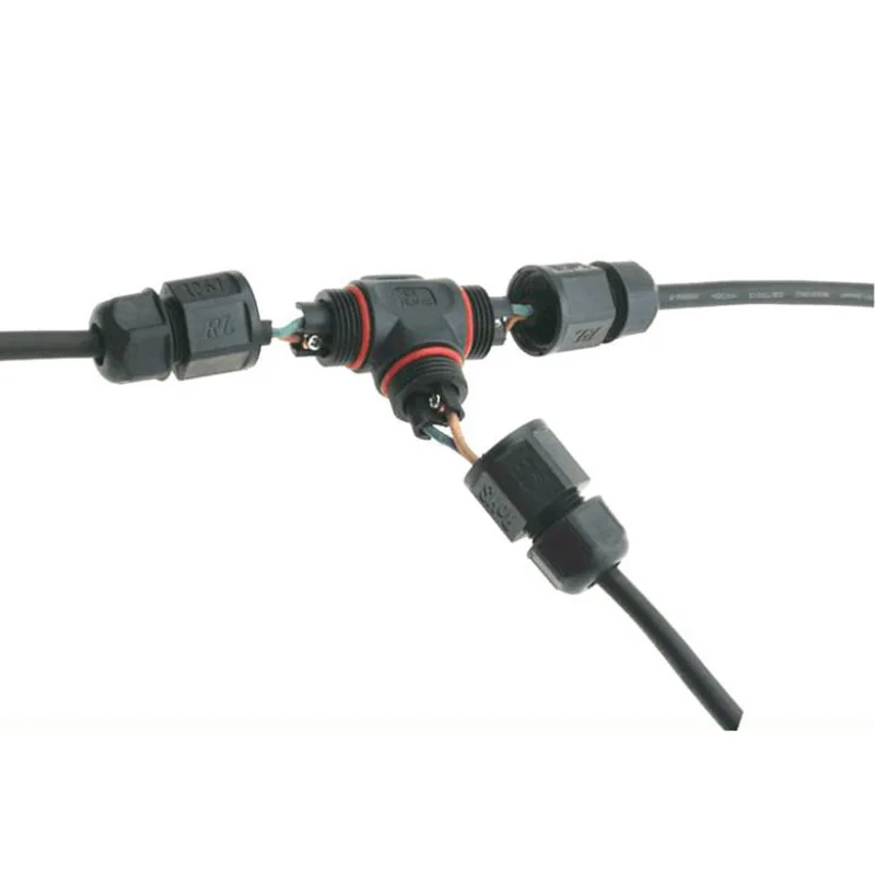 AC DC Водонепроницаемый разъем IP67 15A 2/3/4-контактный винтовой зажим кабеля промышленные электрические соединители герметичный огнестойкая распределительная коробка