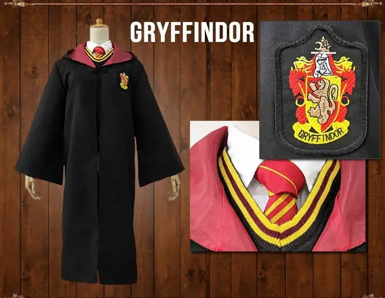 Robe Cape Cloak With Tie Scarf Wand Potter Glasses Ravenclaw Gryffindor Hufflepuff Slytherin Costume Adult Potter Cosplay