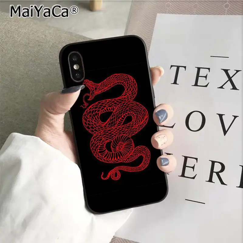 Чехол для телефона MaiYaCa из ТПУ с изображением животных змеи и цветов для Apple iphone 11 pro 8 7 66S Plus X XS MAX 5s SE XR, чехлы для мобильных телефонов