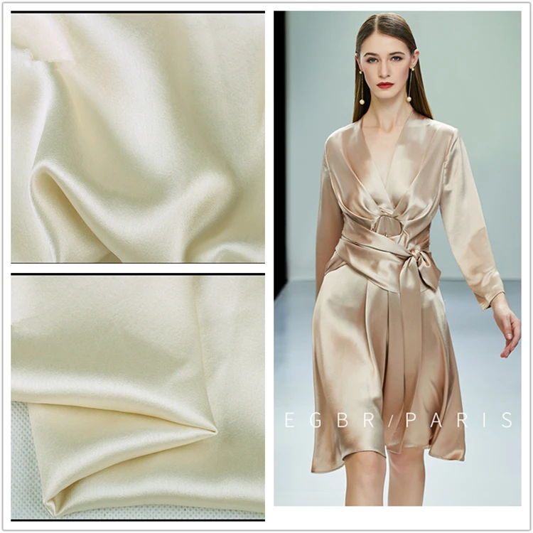 Acetic Satin Fabric for Cheongsam Dress Pajama Skirt