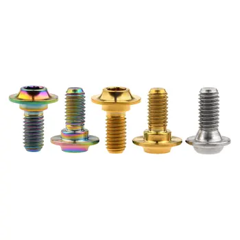 

4pcs Ti M5 Thread C Clamping Inner Hexagon Titanium Screw Bolt for Bicycle C Clamp Brake Shoes Pad