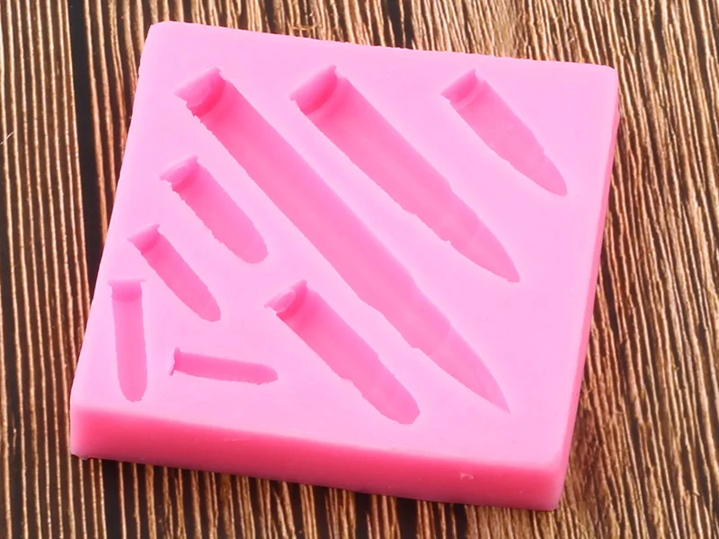 3D пули силиконовые формы DIY Sugarcraft праздничное украшение торта помадка плесень торт выпечки конфеты Fimo глина форма для шоколадной мастики