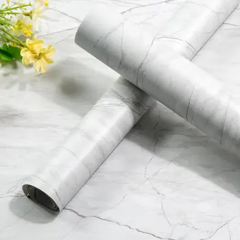 

Peel and Stick Wall Sticker Grey Marble Self Adhesive Wall Decor Matte Vinyl Film Table Sticker Bedroom Decor Room Decoration