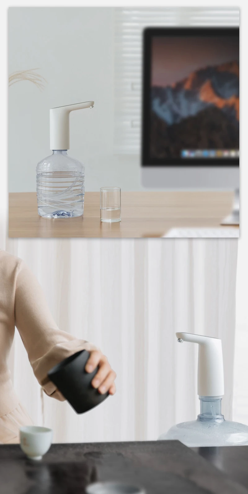 Dailywater портативный Электрический диспенсер для воды для бутылки зарядка через usb кран для питьевой воды сенсорный выключатель автоматический водопроводный кран