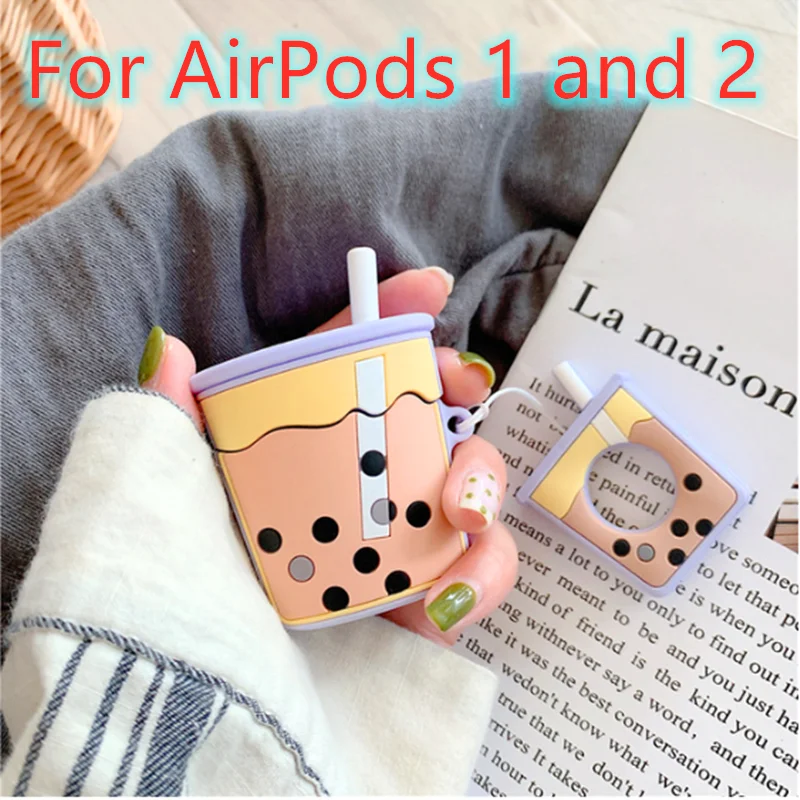 For AirPods 1 and 2 3D милый чехол для наушников для Apple AirPods 1 2 3 Pro, силиконовый чехол Airpods3, защитный чехол, аксессуары - Цвет: For AirPods 1 and 2