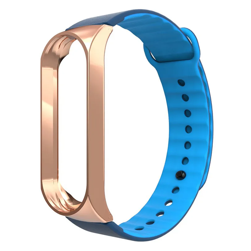 Легкий сменный Браслет из силикагеля ремешок для Xiaomi Mi Band 3 удобные умные ремешки на запястье - Цвет: BU