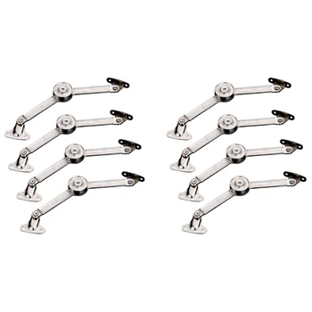 

8Pcs Ranly Stop Hinges Kitchen Cabinet Door Support Rod Adjustable Hinge Furniture Wardrobe Lift Up Flap Stay Hardware Access