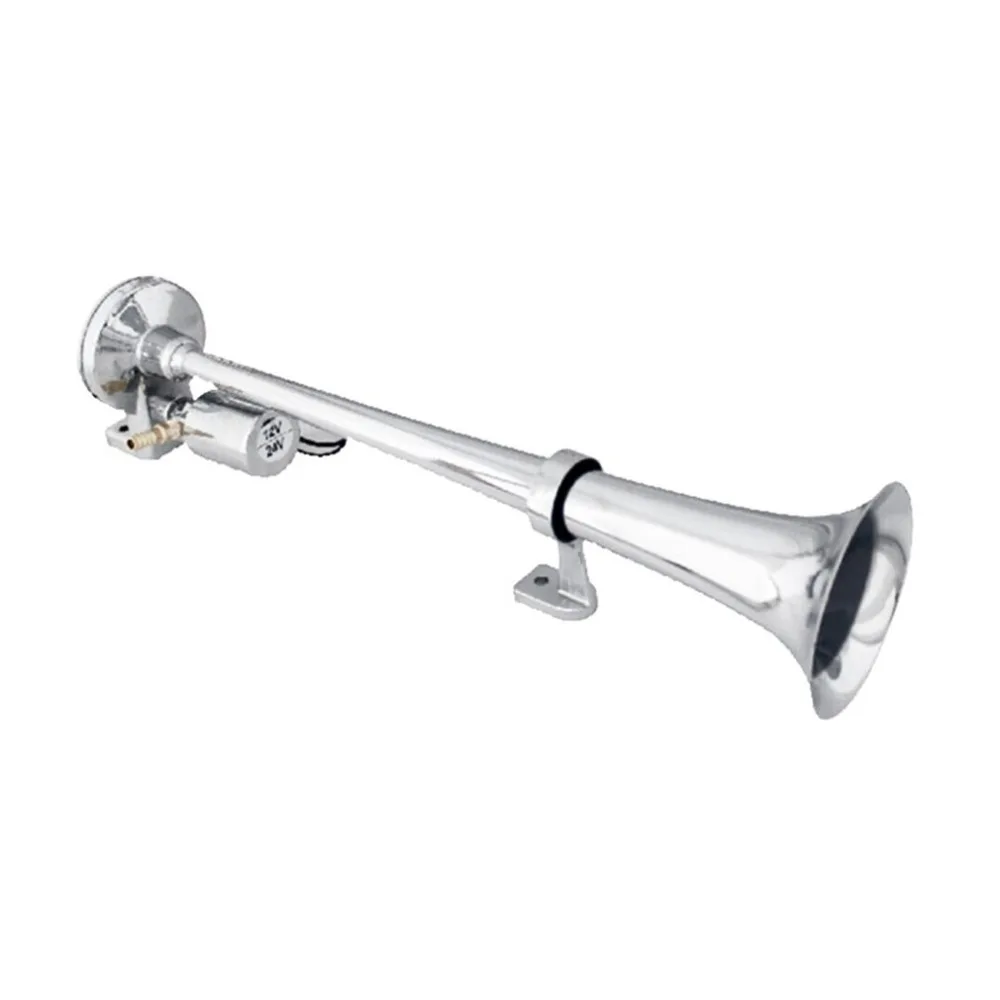 Air Horn For Car Truck Van Bus Lorry Boat Universal Single Trumpet Super Loud Trumpet With Solenoid Valve Car Accessories Hot