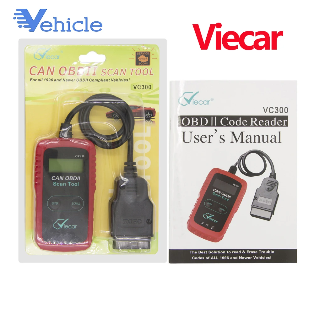 Viecar VC300 ELM 327 V1.5 OBD 2 Автомобильный диагностический инструмент OBD2 сканер Automotivo odb2 ELM327 V1.5 CY300 считыватель кодов