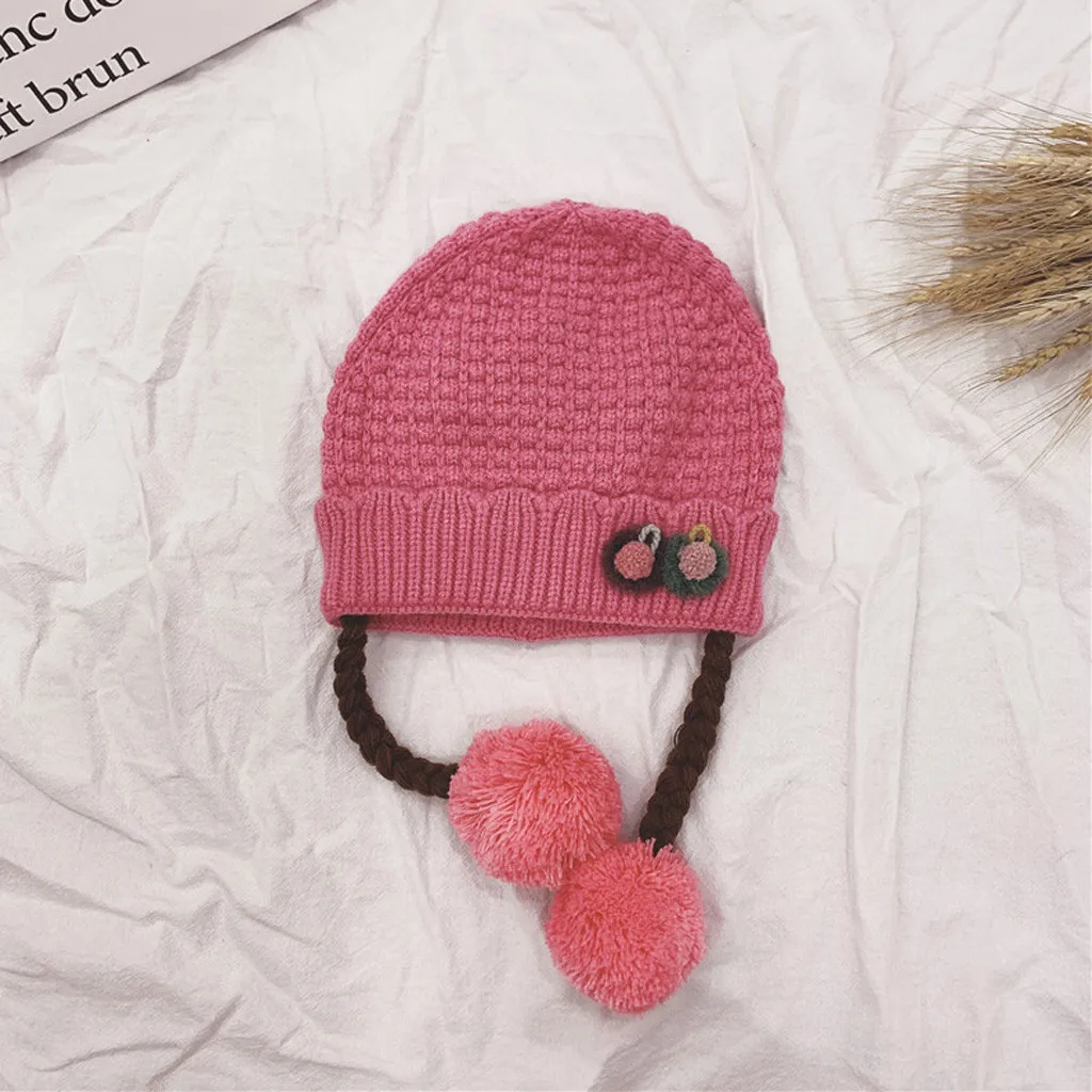 Детская мода мультфильм Hairball милый осень и зима теплая кепка вязаная шапка casquette enfant высокое качество W1107