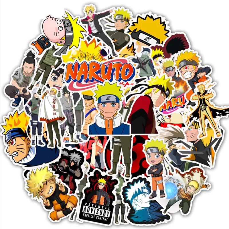 

100Pcs/Set Japan Anime NARUTOED Stickers Skateboard Fridge Guitar Laptop Motorcycle Luggage Cartoon Vinyl Decal Sticker Toys