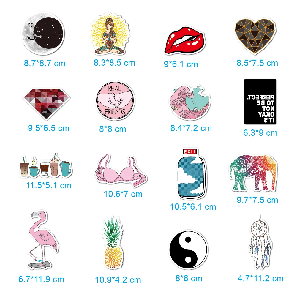 46 штука милое нижнее белье пакет чемодан Розовый эстетической виниловые