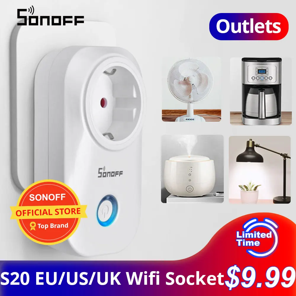 Socket Timing-Plugs-Switch Outlets Itead Sonoff Uk/us-Wifi Smart Home Remote-Control