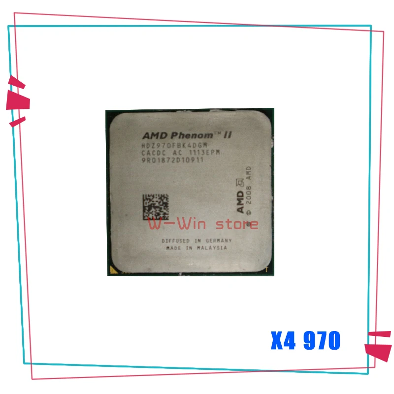 AMD Phenom II X4 970 X4-970 Black Edition 3 5 ГГц HDZ970FBK4DGM 125W Настольный Процессор гнездо AM3 |