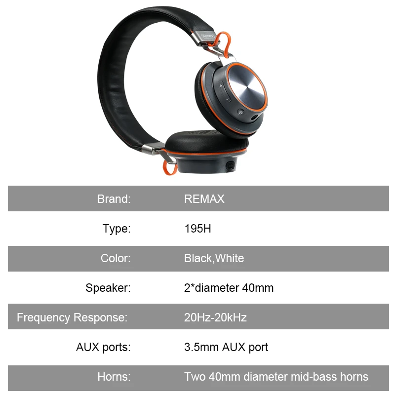 195HB Bluetooth наушники стерео Hands Free Беспроводная гарнитура наушники с 3,5 мм разъем микрофон беспроводной+ проводные наушники