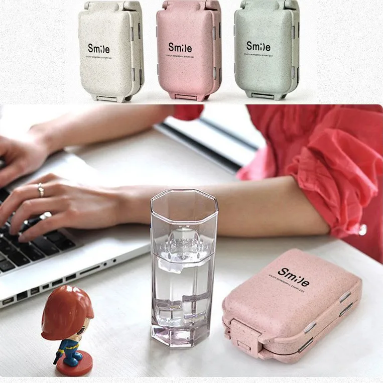 2022 6.5x10x3.5cm Compartment Travel Kit Straws Pills Medicine Separation Storage Care Tools Hot Sale Box #YL10 | Дом и сад