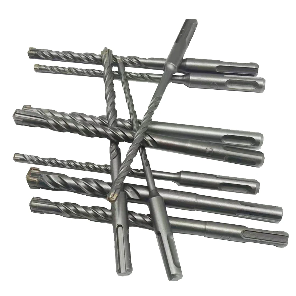1 Sets 160mm 5-16mm SDS Plus Masonry Drill Bits Kit Multi-Point Carbide-Tipped Twin Spiral Hammer Drill Bits Set with Case