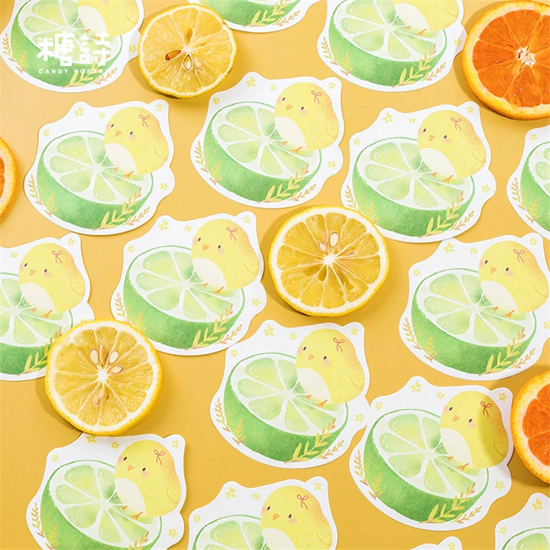 

30Pcs/pack Creative Fruit Food Series Stickers Label Mini Pet Gou Paper Stickers Scrapbooking DIY Children Toy Sticker Set Cute