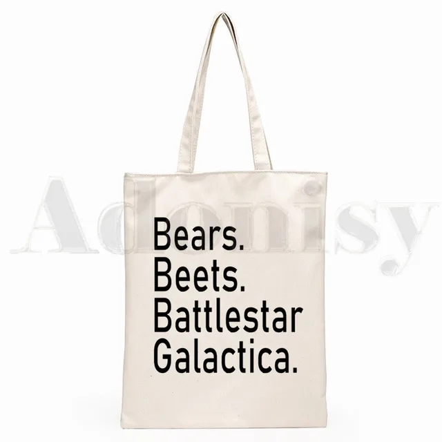 The Office TV Show Dunder Mifflin Paper Company Shoulder Canvas Bags Large Capacity College Harajuku Handbag Women Shopping Bag E