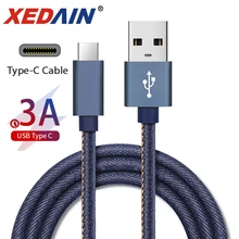 Usb type C кабель для зарядного устройства usb type-C 3A Позолоченный разъем Плетеный провод USB C кабель для samsung MacBook/Xiaomi 4C/Letv/Oneplus