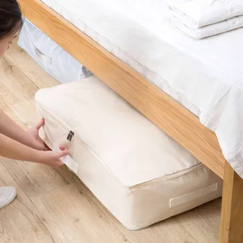 

Large Underbed Storage Bag for Clothes Quilt Blanket Storage Bag Travel Dustproof Quilts Organizer Folding Closet Organizer