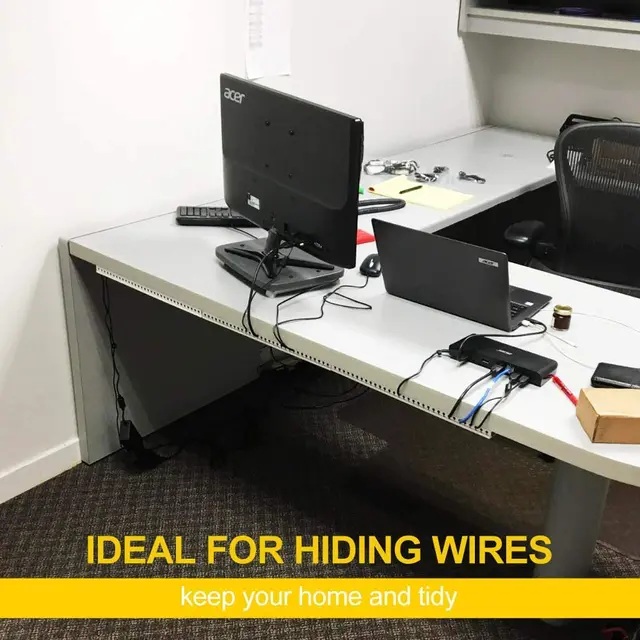 Channel Cable Management,desk Wire Manager,cable Trunking,tv Cable Routing  Slot,wall-mounted Cable Organizer,hide Wires Computer - Wiring Ducts -  AliExpress