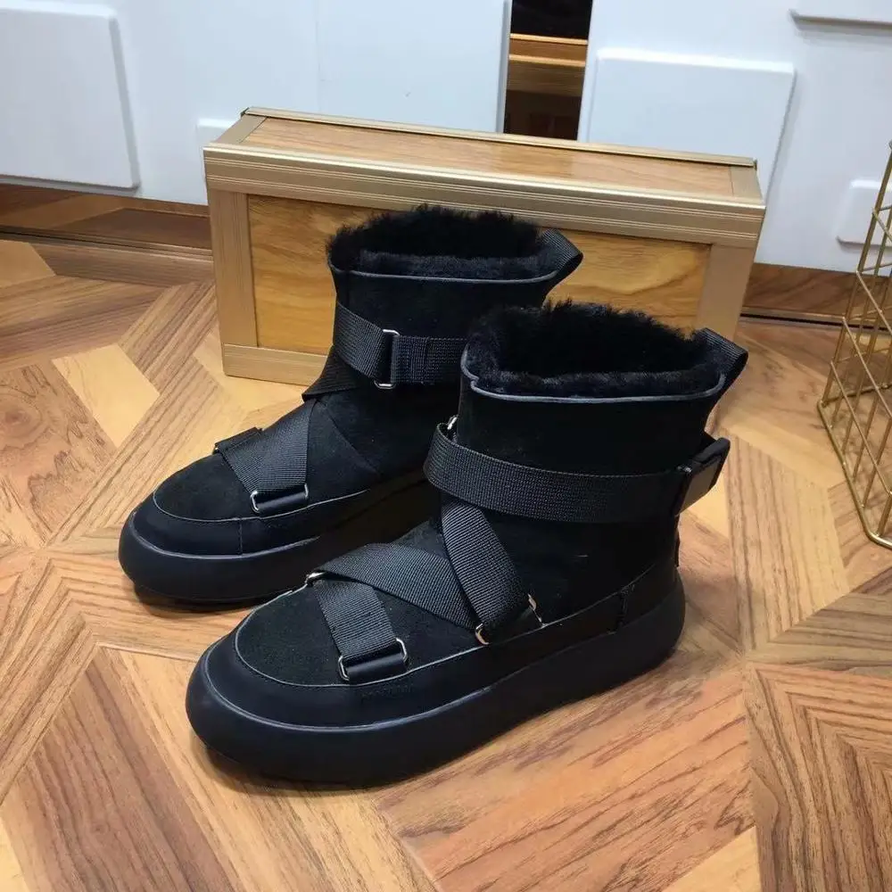 Scarpe donna/женские ботинки; женская обувь из флока; chaussures femme; Плюшевые ботинки на платформе; женские зимние ботинки без застежки; смешанные цвета - Цвет: AS SHOW