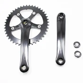 

Fixed gear folding bike crankset 44T 170mm Single speed chainring CNC BCD 130 mm aluminum alloy Crank chainwheel fixie crankset