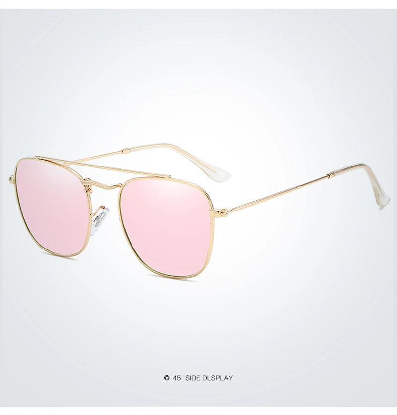 MVBBFJR Fashion Men Polarized Sunglasses Women Driving Shade Mirror Square Metal Eyewear Classic Retro Vintage Sun Glasses UV400