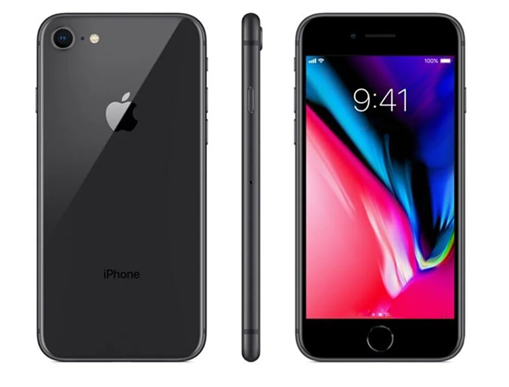 Black Разблокированный Apple iPhone 8 LTE 4,7 дюймов гекса Core IOS Оперативная память 2 Гб Встроенная память 64/256 ГБ, отпечаток пальца, NFC для мобильного телефона - Цвет: Black