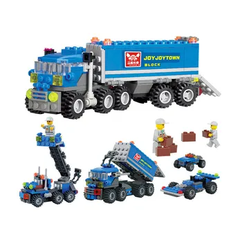 

163pcs DIY Transport Dumper Truck Assembling Toys Small Particles Building Blocks Educational Brinquedos Lepining