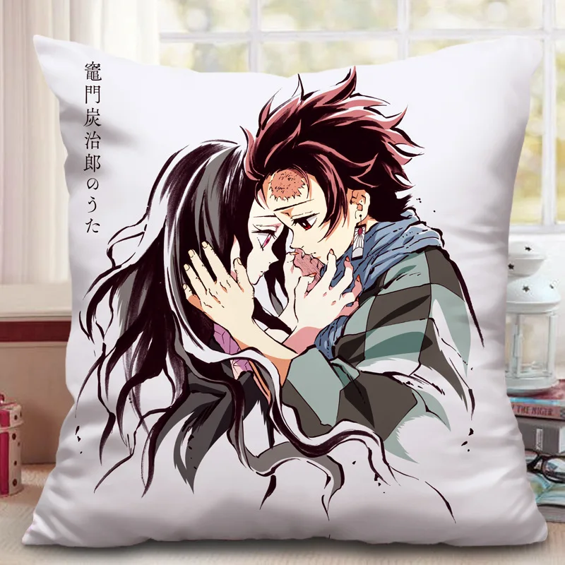 W DIOCOS Demon Slayer Kimetsu no Yaiba Nezuko подушка диван в стиле аниме Подушка Рождественский подарок 40X40 см - Цвет: W