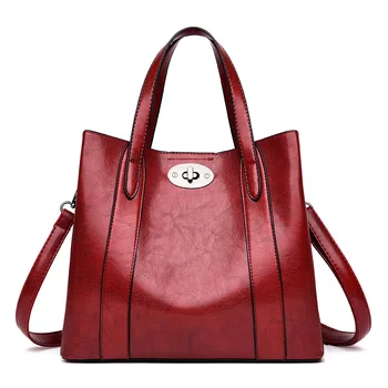 

Wholesale hand leather casual lady classical simple brand elegant messenger women bag designer tote shoulder bag for women