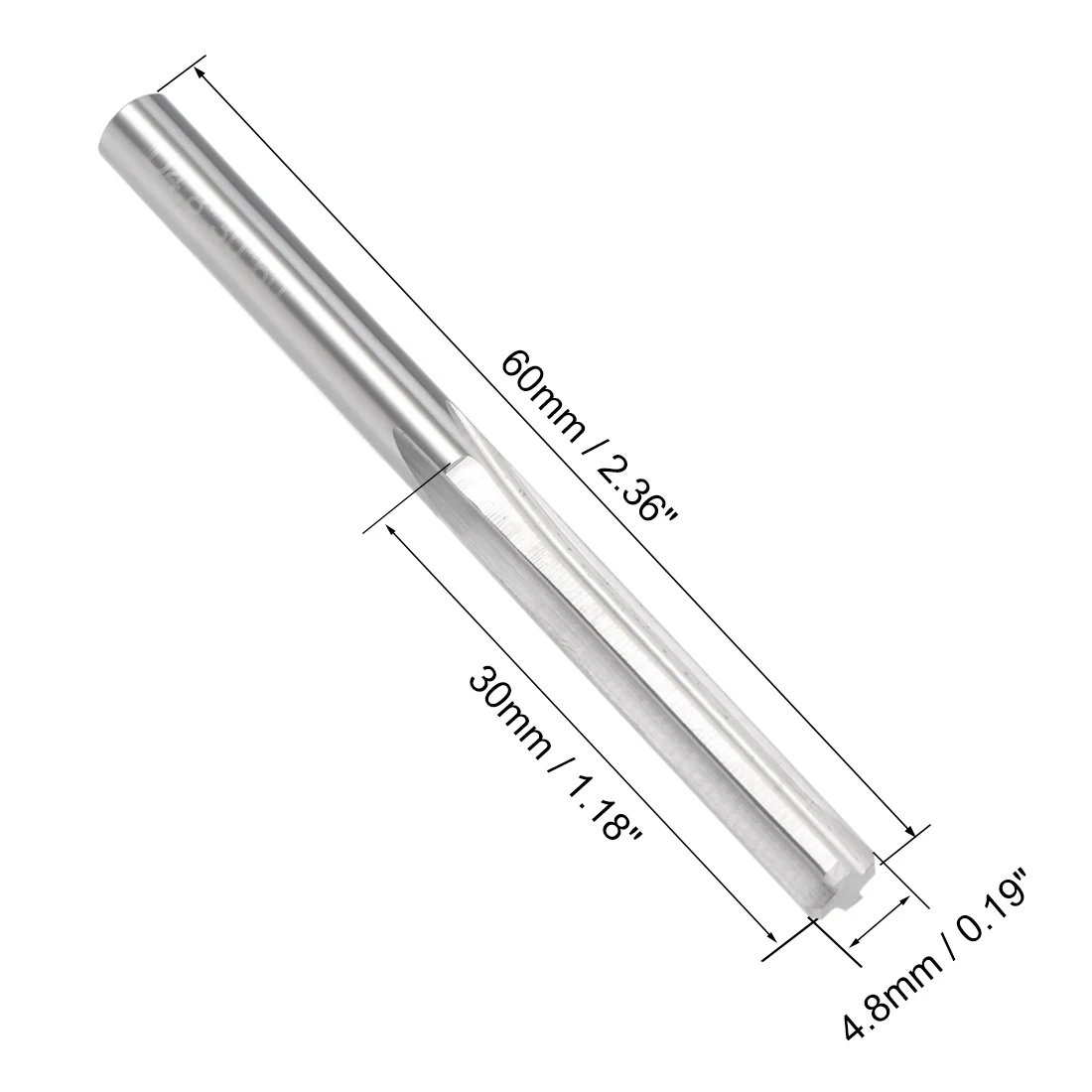 uxcell 4.8-5.9mm Chucking Reamer Tungsten Carbide Lathe Machine Reamer H7 4 Straight Flutes Round Shank Milling Cutting Tool