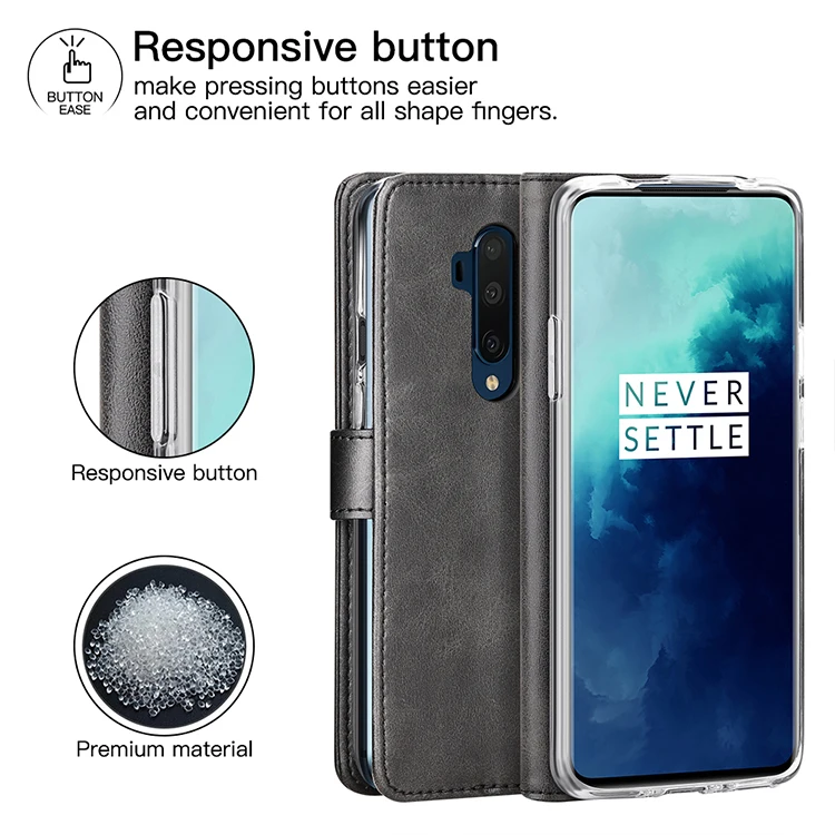 Винтажный кожаный чехол-книжка для Oneplus 7 T, кошелек с отделением для карт, магнитный чехол-книжка для Oneplus 7T Pro