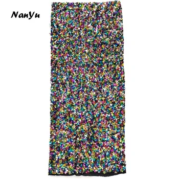 

Hot-sells 4 Way Stretch Tulle Based Fabric 5MM Sequins Lace Fabric