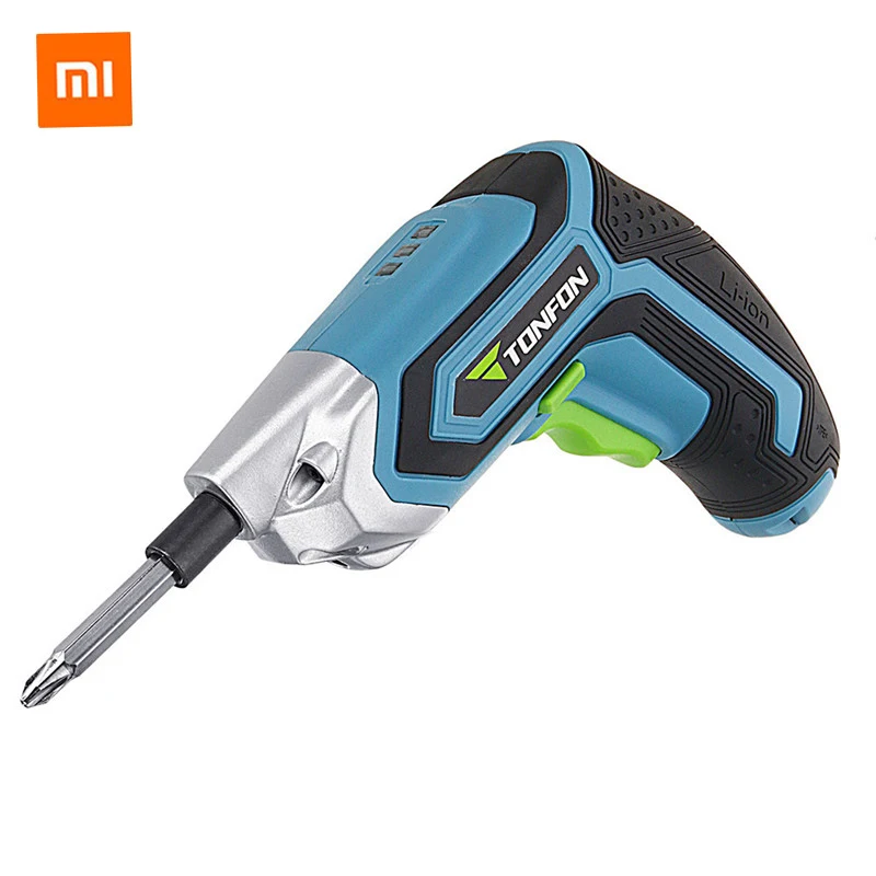 

XIAOMI Tonfon 3.6V Cordless Electric Screwdriver Portable USB Rechargable 1500mAh LED Light Power Screw Driver with 4 Screw Bits