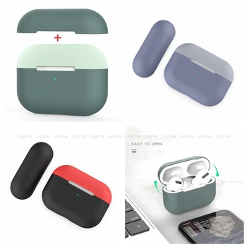 

1+2 Original Liquid Silicone Earphone Case For Apple Airpods Pro Multicolor Protective Skin Slim Cover For Airpods 3 2019 Access