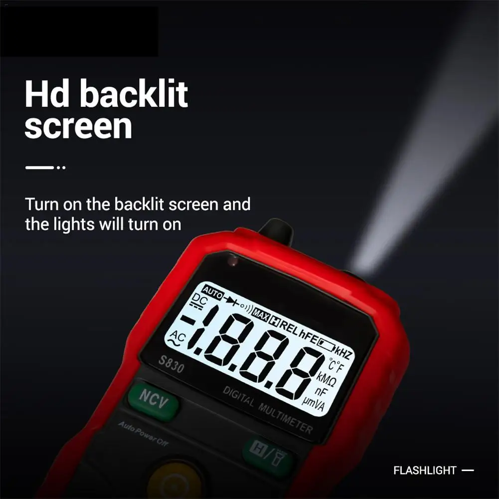 Multimeter LCD Digital Clamp Meter Measuring Instruments AC DC Voltage Tester Current Resistance Meter