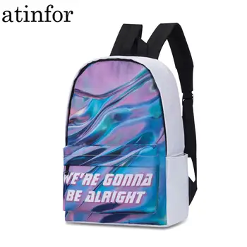 

atinfor Brand Waterproof Colorful Printing Student Backpack Large Capacity Casual College Girls Bookbags