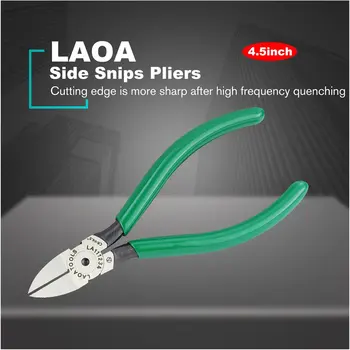 

LAOA Cr-V Plastic Pliers Side Snips Nippers Jewelry Electrical Wire Cable Cutters Cutting Electrictrician tool