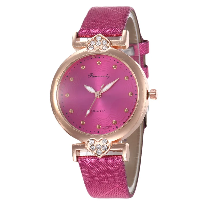 

Summer Popular Heart Diamond Set Versitile Fashion WOMEN'S Watch Simple Student Watch